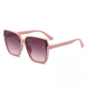 6091 Small letter D sunglasses in Baby Pink
