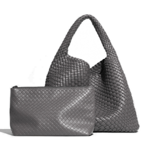 B1683 Weave two in one handbags in Dark Grey