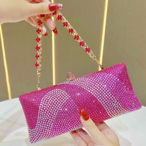 Sparkling Ombre Clutch Bag in Fuchsia 3614