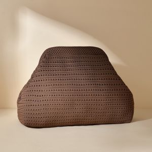Plain Knit Cloud Pouch Bag