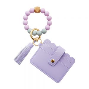 60254 Bag/key charm and card/coin organizer in Lilac