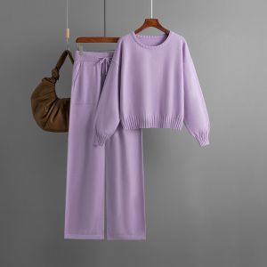 SD185 sweater and trousers set in Lilac