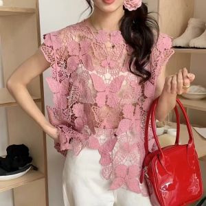 Butterfly Lace Crochet Top