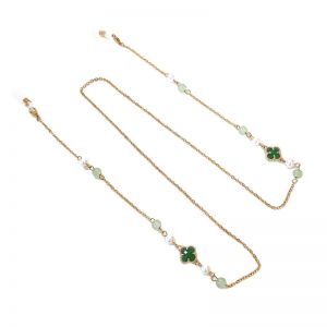 Emerald Green Four Petals Sunglasses Chain