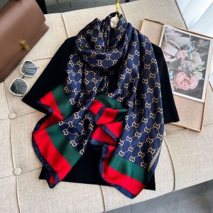 CC Print Satin Scarf in Navy TT318