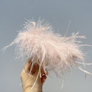 SS41 Ostrich Feathers hair claw in Dusty Pink