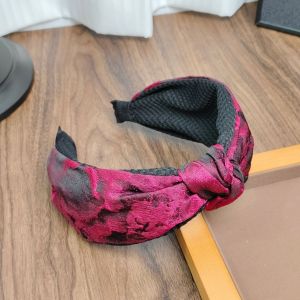 Fuchsia Floral Jacquard Knot Headband