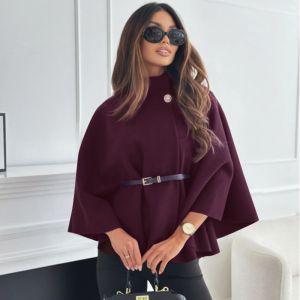 Belted Cape Sleeve Coat