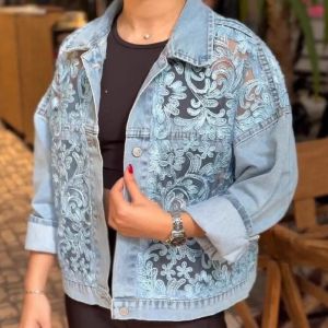 Floral Embroidered Denim Jacket