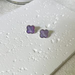 EUR440 Spring four petals earrings in pastel Lilac
