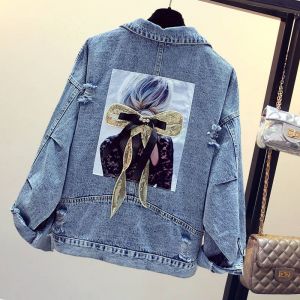 Sweetheart Denim Jacket with Unique Back Design DNM08