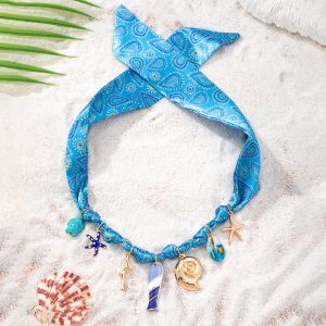 Blue Marine Choker Necklace