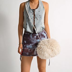 Curly Faux Fur Shoulder Bag