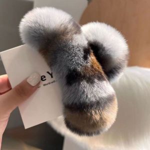Plush Faux Fur Hair Claw Clip
