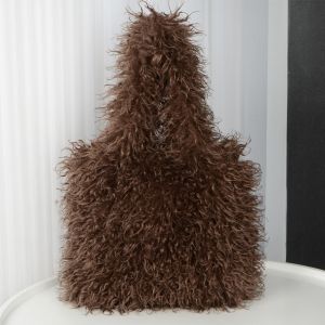 Luxury Oversized Curly Faux Fur Tote Bag