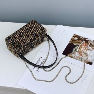 6683 Full crystal jewelled bag in Leopard print