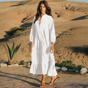 Long Sleeve Tiered Maxi Beach Dress
