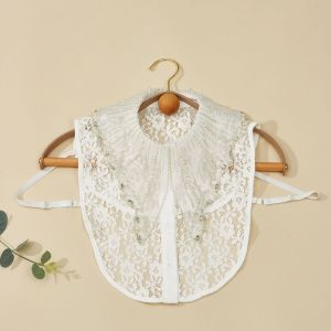 7744 Butterfly wings fake collar in Ivory