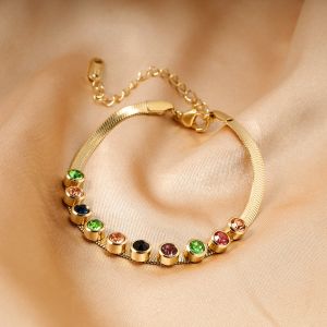 EUR338 multi coloured crystal jewelled bracelet