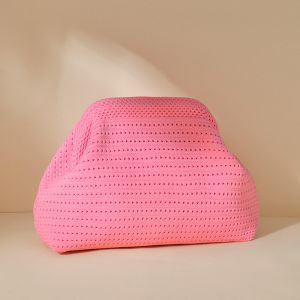 Plain Knit Cloud Pouch Bag