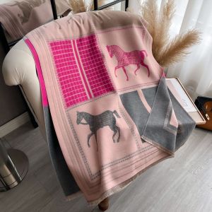 Super Soft Horse Winter Scarf in Pink/Grey WS051