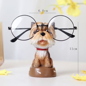 ST004 funky small dog glasses holder in Brown