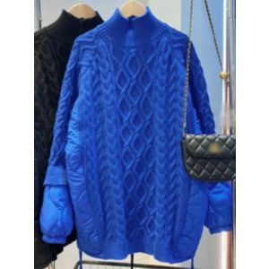 SK172 Cable knitted jumper in Royal