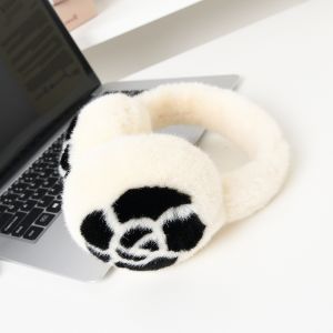 Soft Plush Faux Fur Winter Earmuffs with Flower