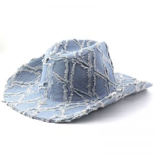 Fashionable Western Style Denim Cowboy Hat WA219