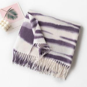 Modern Zebra Print Fringe Scarf