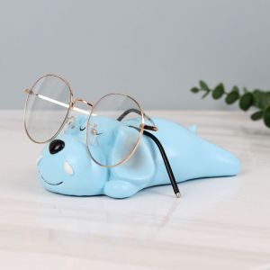 ST003 funky little dog sunglasses display holder in baby Blue