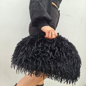 Fluffy Faux Fur Shaggy Clutch Bag