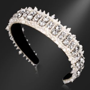SS47 Pearls and crystals headband in Ivory