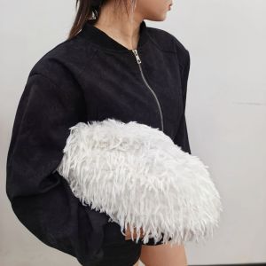 Fluffy Faux Fur Shaggy Clutch Bag