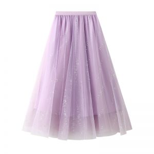 SK123 Shimmery sparkly skirt in Lilac