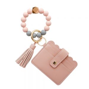 60254 Bag/key charm and card/coin organizer in baby Pink