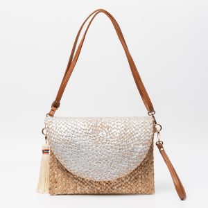 Straw Crossbody Summer Beach Bag Envelope Clutch