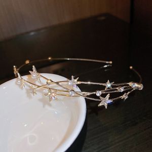 Starlight Crystal Tiara Headband in Gold SS68