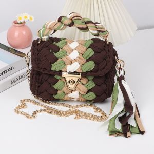Braided Fabric Crossbody Bag