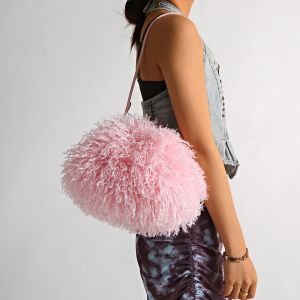 Curly Faux Fur Shoulder Bag
