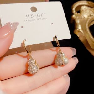 EUR280 Crystal Nuts drop earrings in Champagne