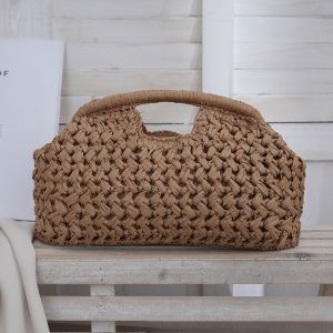 Woven Straw Summer Pouch Beach Bag
