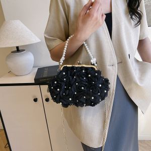 3D Pearlies Rosette Evening Bag