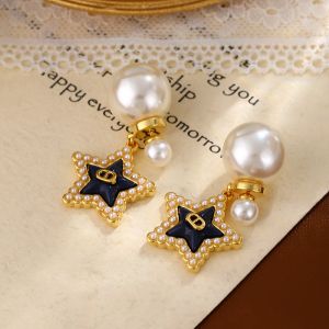 Stars and Pearls Earrings in Black EUR562