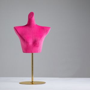 ST021dummy bust in velvet Fuschia (ideal for displaying scarves)