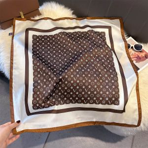 Classic Monogram Neck Square Scarf in Chocolate F785