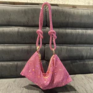 6650 soft full crystals evening bag in Pink