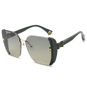7705 Shimmery side letter H sunglasses in Olive Green