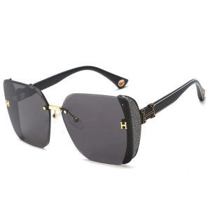 7705 Shimmery side letter H sunglasses in Black