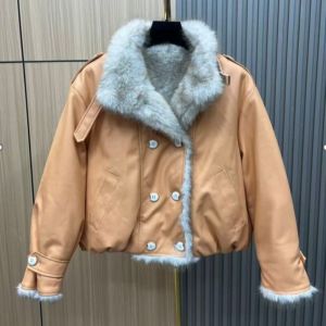 Faux Fur Lined Faux Leather Cropped Jacket